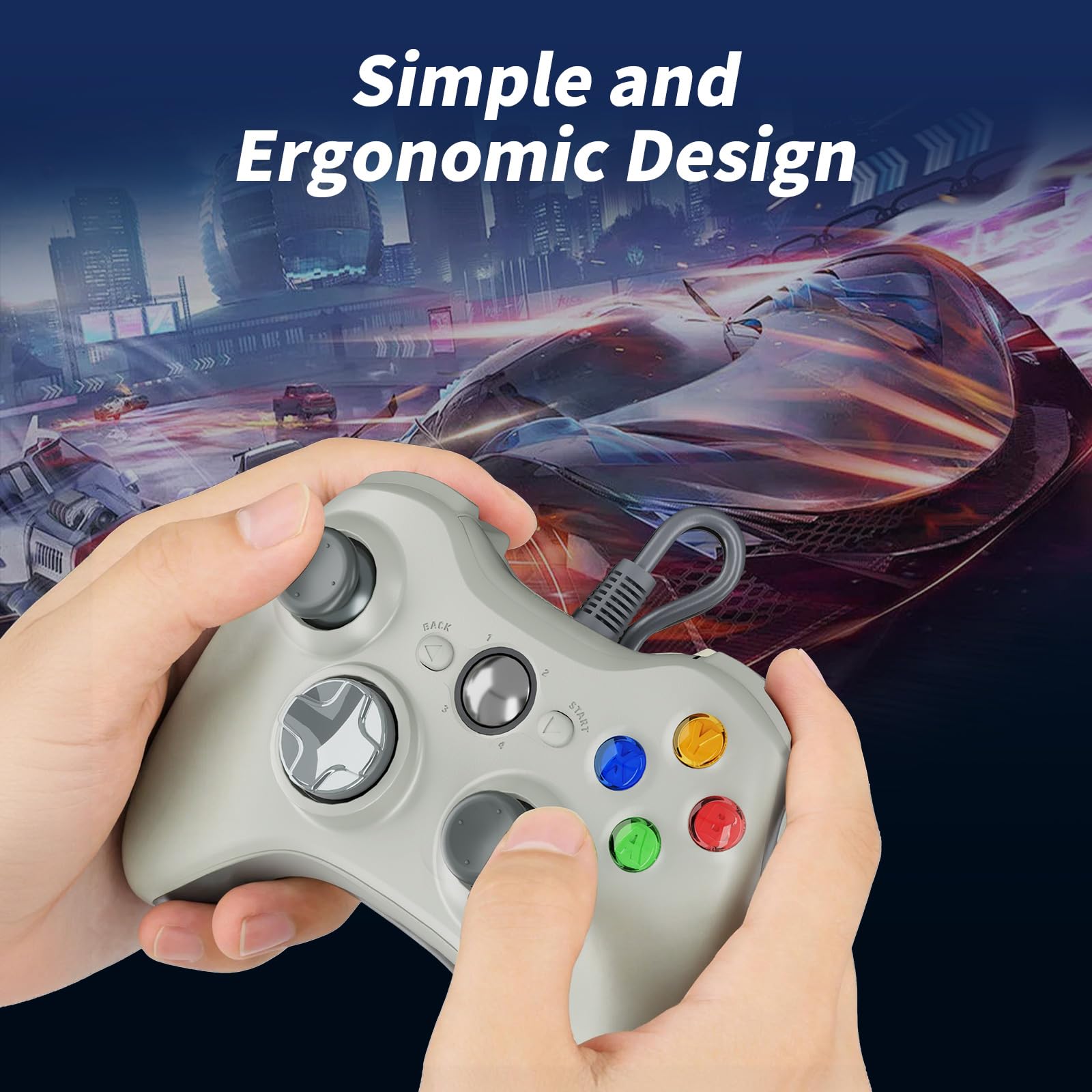 Amazon.com: Zamia 2 Pack Wired Controller for Xbox 360, Compatible